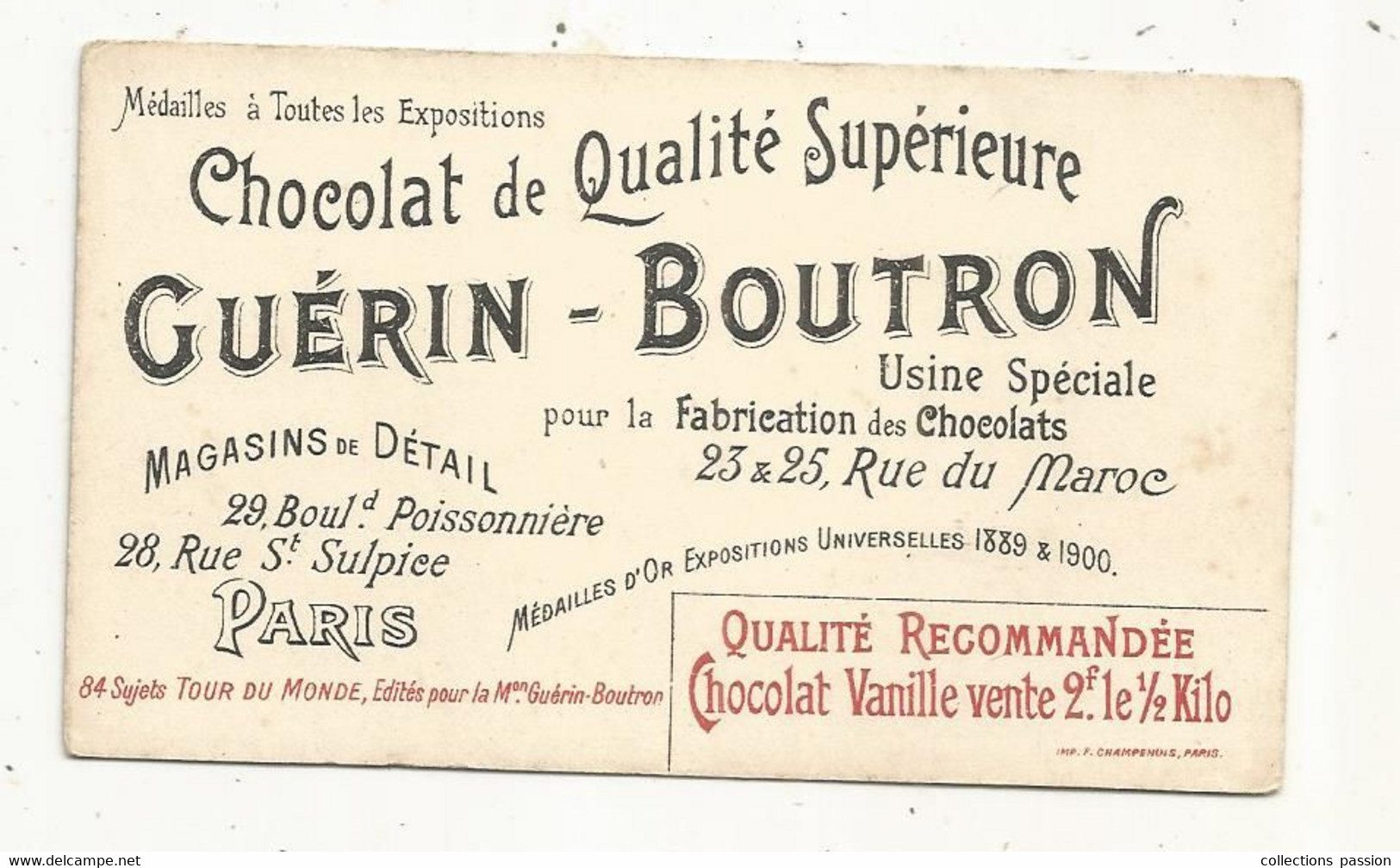 Chromo , Chocolat GUERIN-BOUTRON, Le Tour Du Monde En 84 étapes , A CONSTANTINOPLE, 2 Scans - Guérin-Boutron