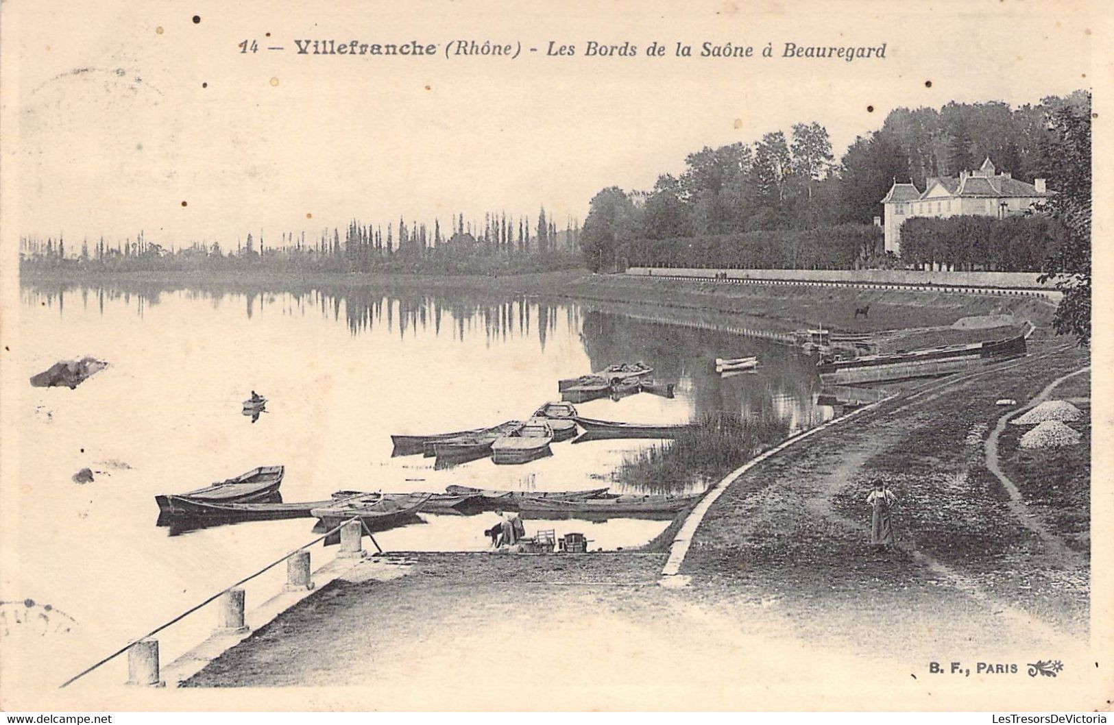 CPA France - Rhône - Villefranche - Les Bords De La Saône à Beauregard - B. F. Paris - Oblitérée Septembre 1906 - Villefranche-sur-Saone