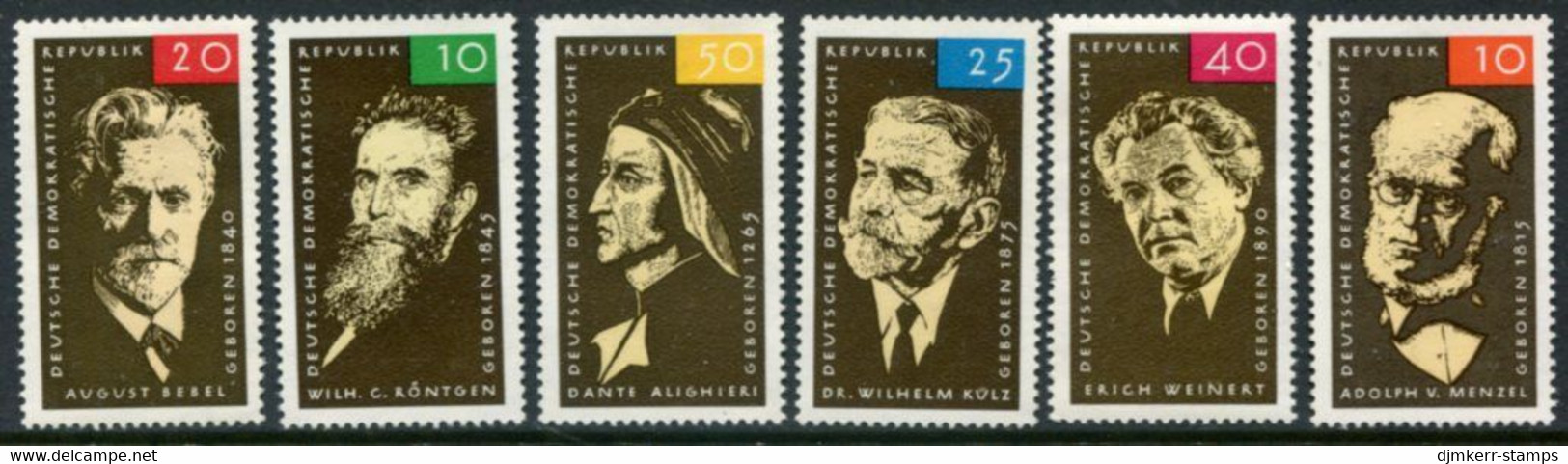 DDR / E. GERMANY 1965 Personalities (6)  MNH / **. - Ungebraucht