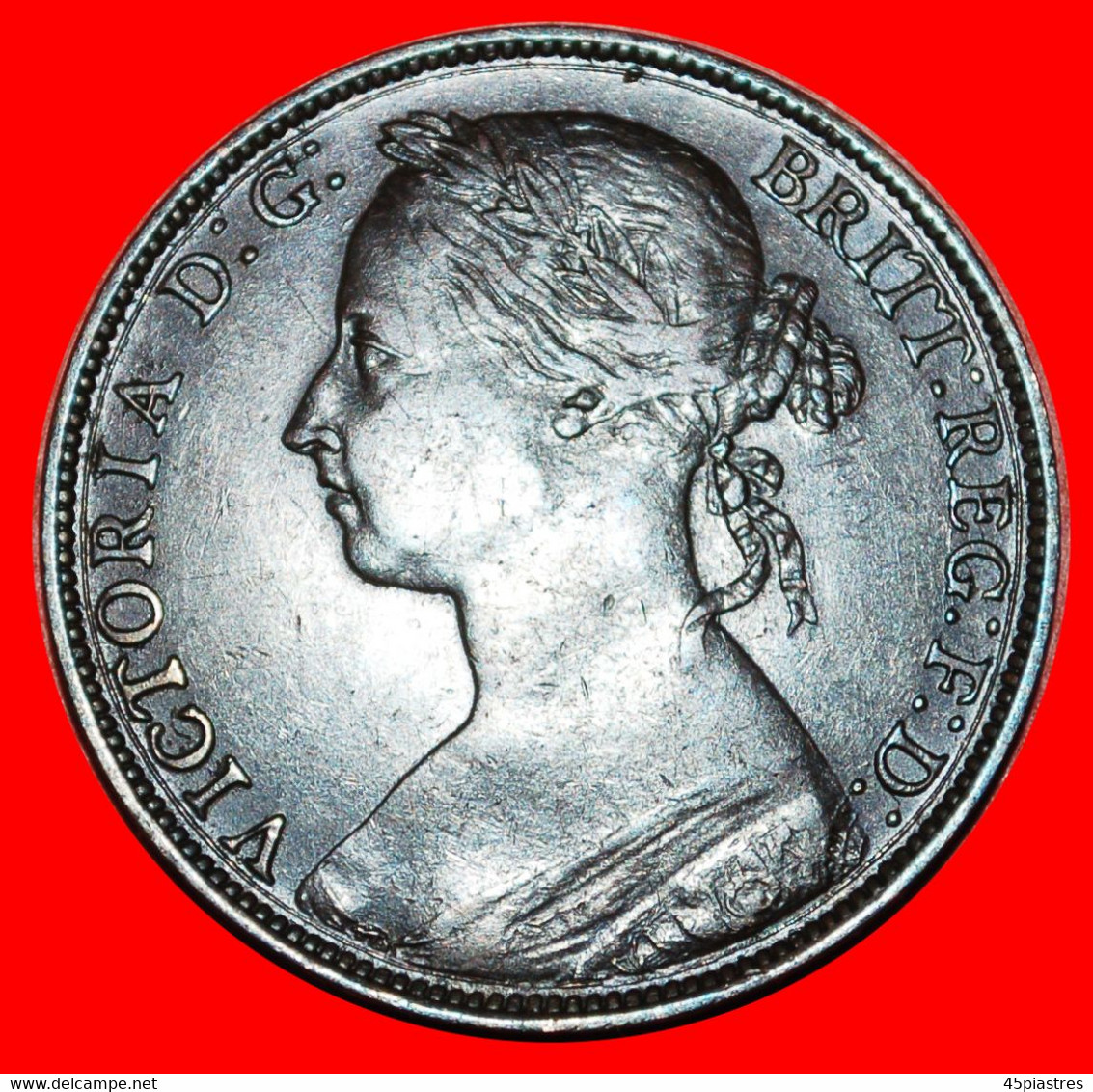 * 2 SOLD MISTRESS OF SEAS: UNITED KINGDOM ★ PENNY 1882H SHIP! VICTORIA (1837-1901) ★ LOW START ★ NO RESERVE! - D. 1 Penny