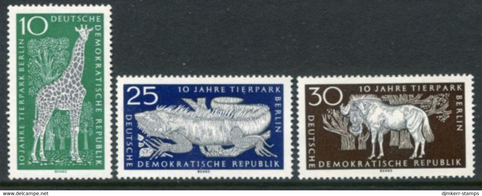 DDR / E. GERMANY 1965 Berlin Zoo MNH / **.  Michel 1093-95 - Unused Stamps