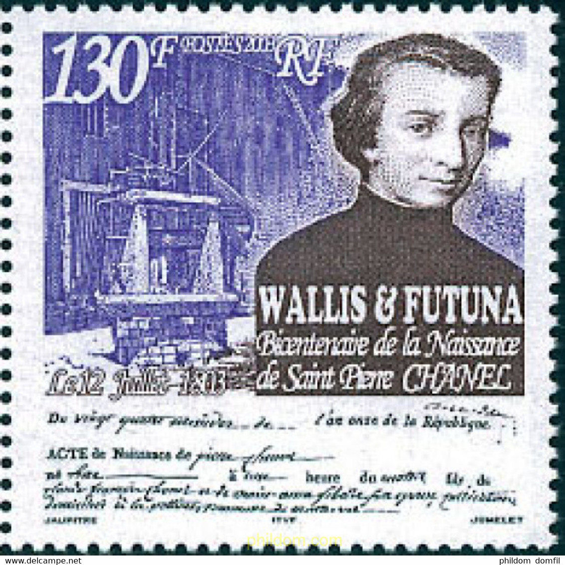 123481 MNH WALLIS Y FUTUNA 2003 2 CENTENARIO DEL NACIMIENTO DEL SANTO PIERRE CHANEL - Used Stamps
