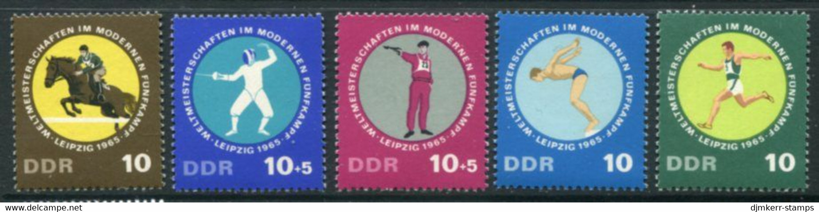 DDR / E. GERMANY 1965 Modern Pentathlon Championships MNH / **.  Michel 1133-37 - Unused Stamps