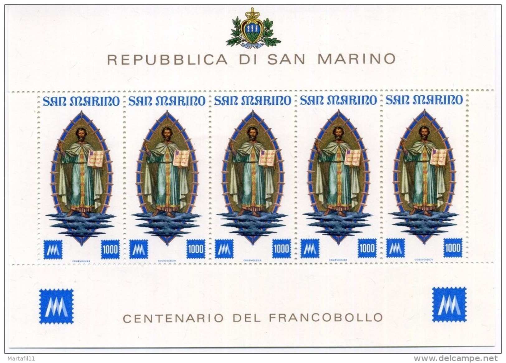 1977 SAN MARINO BF 27 MNH ** - Blocks & Kleinbögen