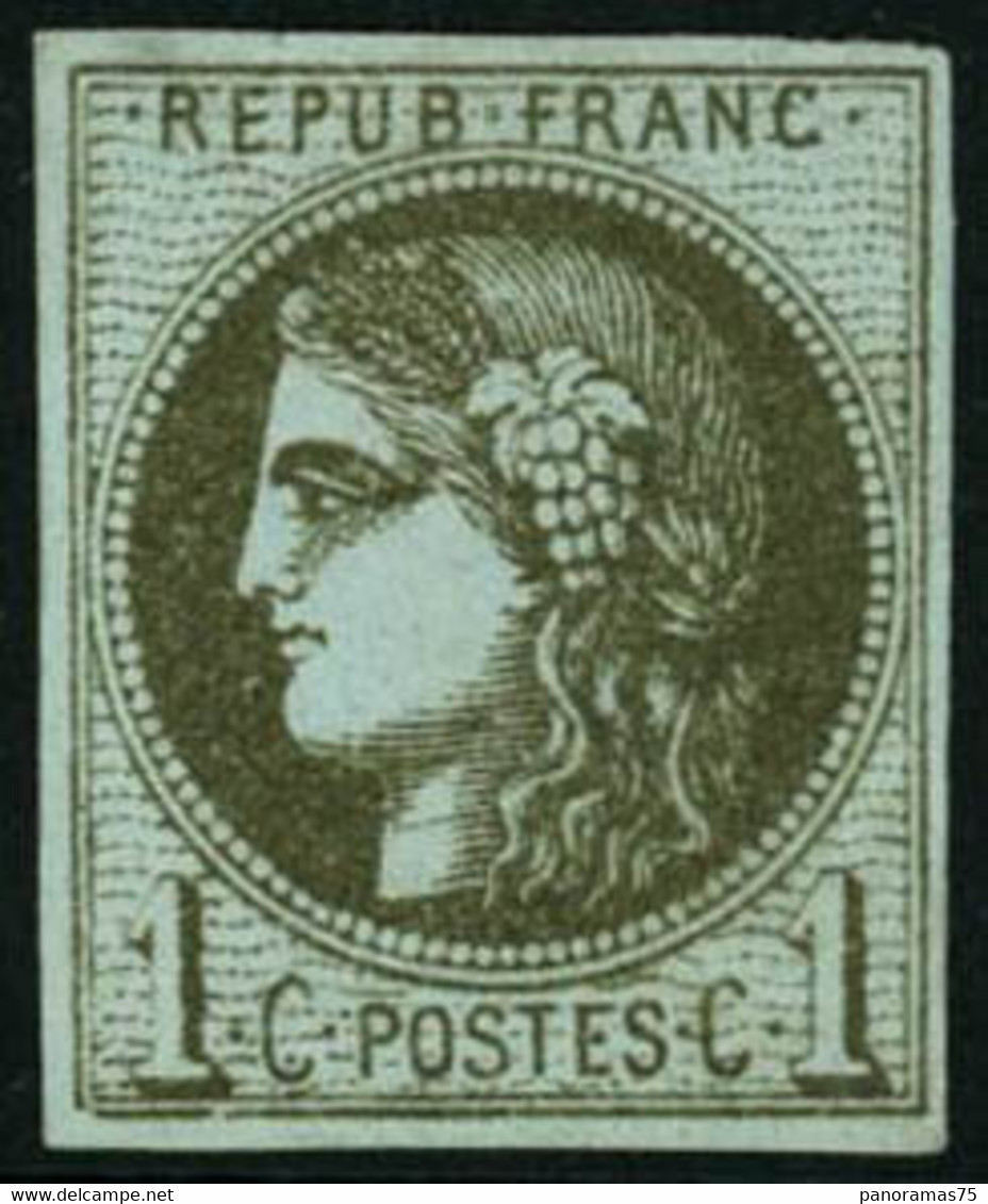 ** N°39c 1c Olive R3 - TB - 1870 Emission De Bordeaux