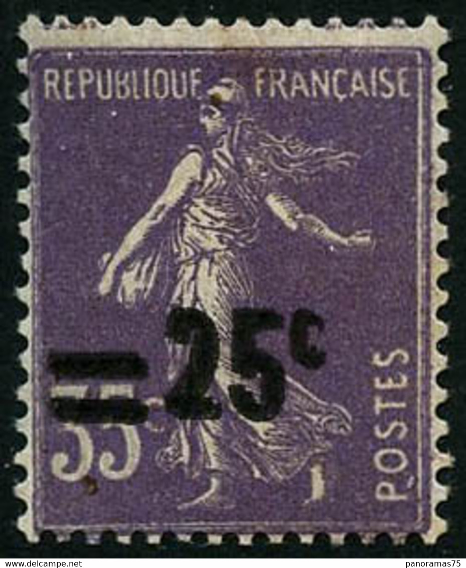 ** N°218a 25c Sur 35c Violet, Double Surcharge Signé Calves - TB - 1871-1875 Ceres