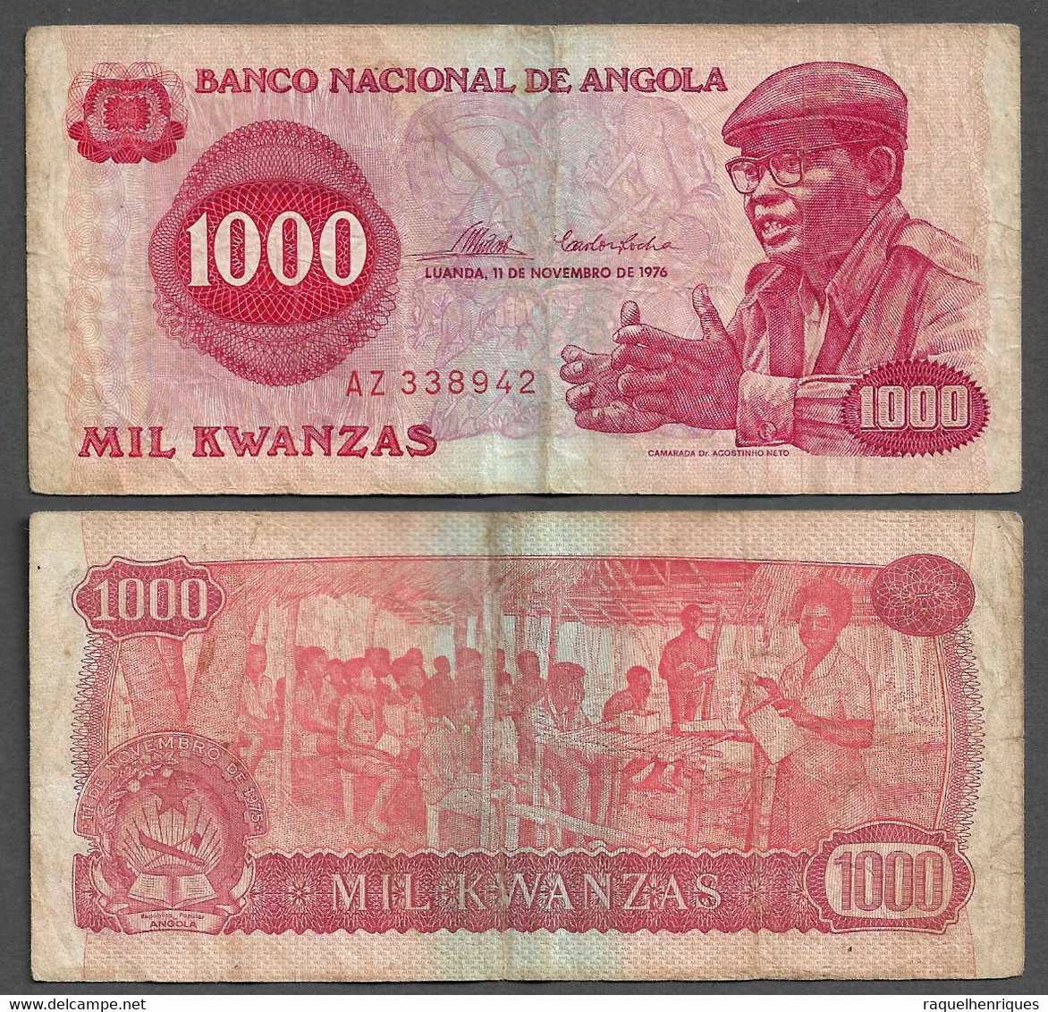 ANGOLA 1000 KWANZAS 1976 Pick 113 F (NT#08) - Angola