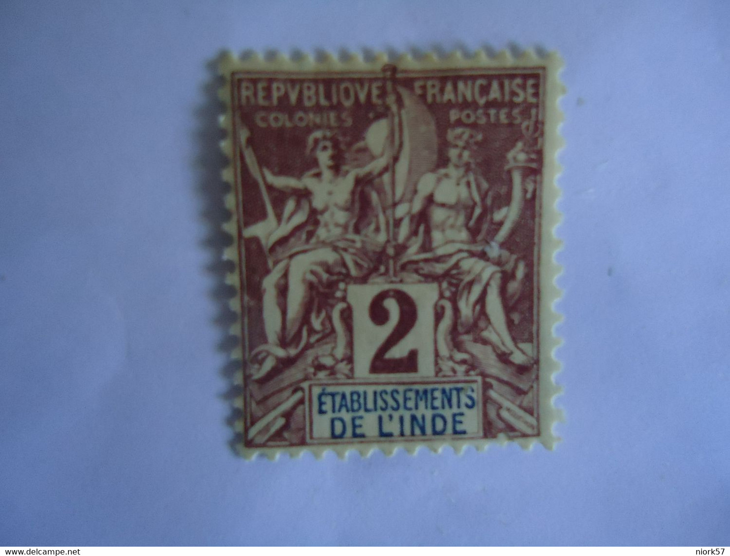 INDIA  FRANCE  COLONIES  MLN  STAMP 2C - Autres & Non Classés