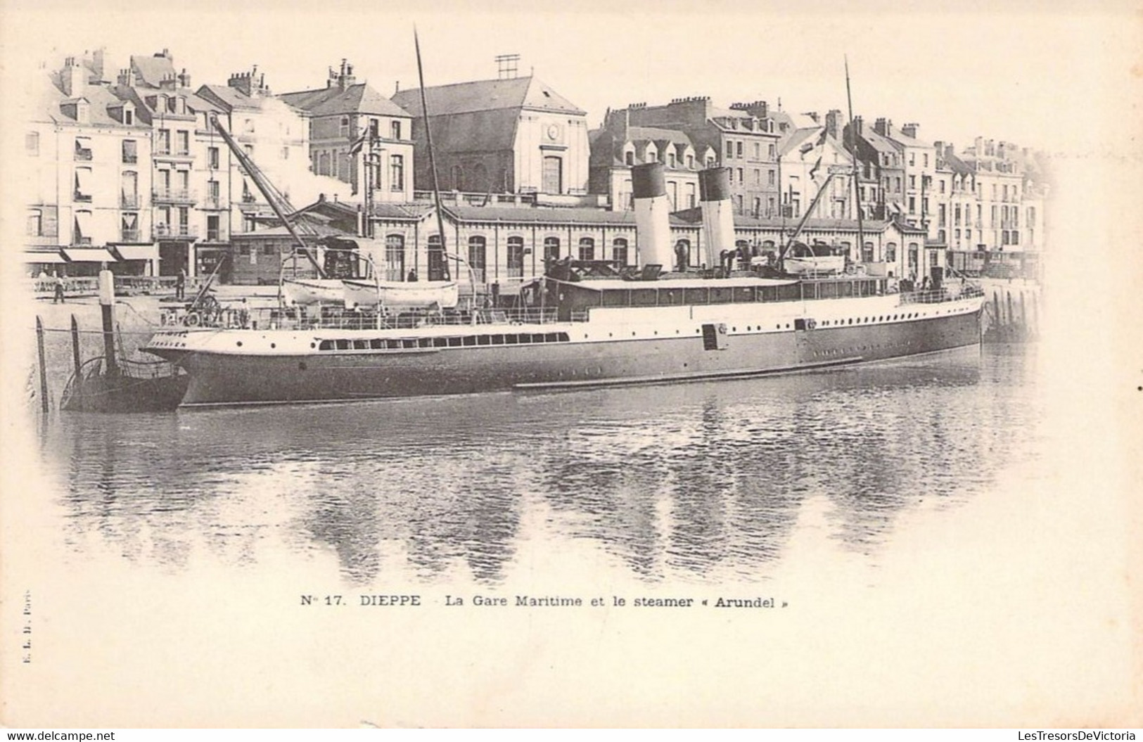 CPA France - Seine Maritime - Dieppe - La Gare Maritime Et Le Steamer Arundel - E. L. D. Paris - Dos Non Divisé - Navire - Dieppe