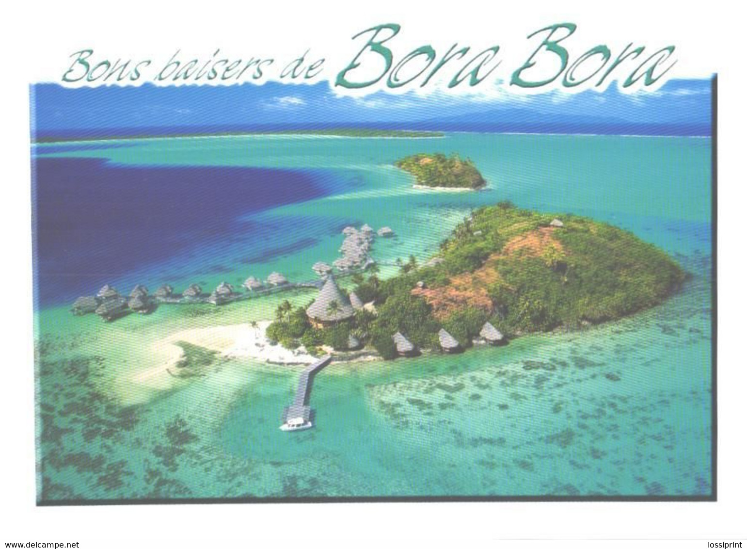French Polynesia:Bora Bora Island, Bird's Aye View Of The Hotel Sofitel Motu - Polynésie Française