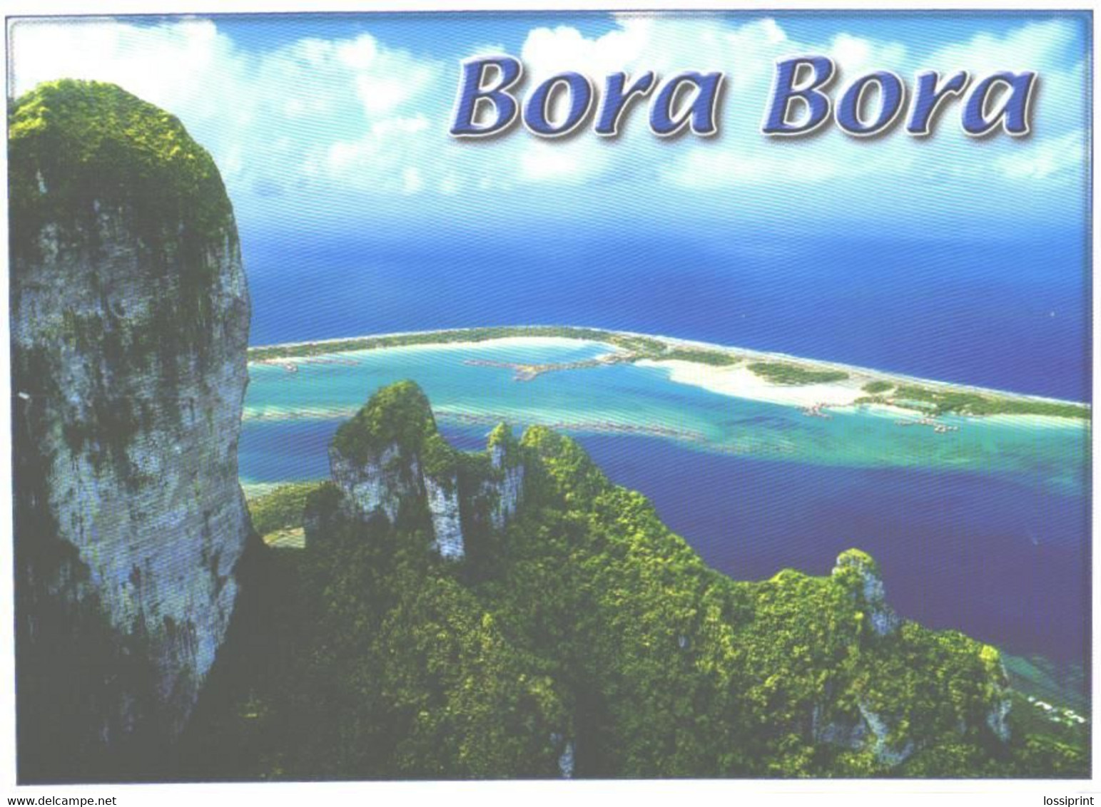 French Polynesia:Bora Bora Island, The Dizzyng Cliffs Of Mount Otemanu - Frans-Polynesië