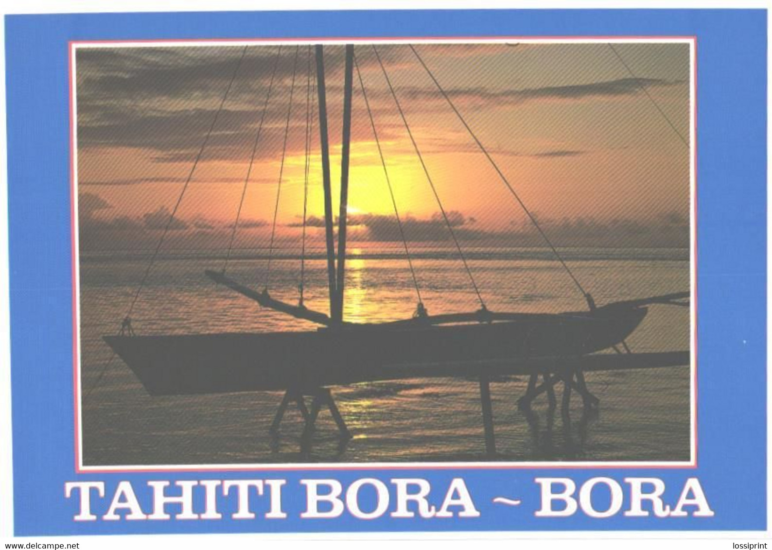 French Polynesia:Bora Bora Island, Sunset - Polynésie Française