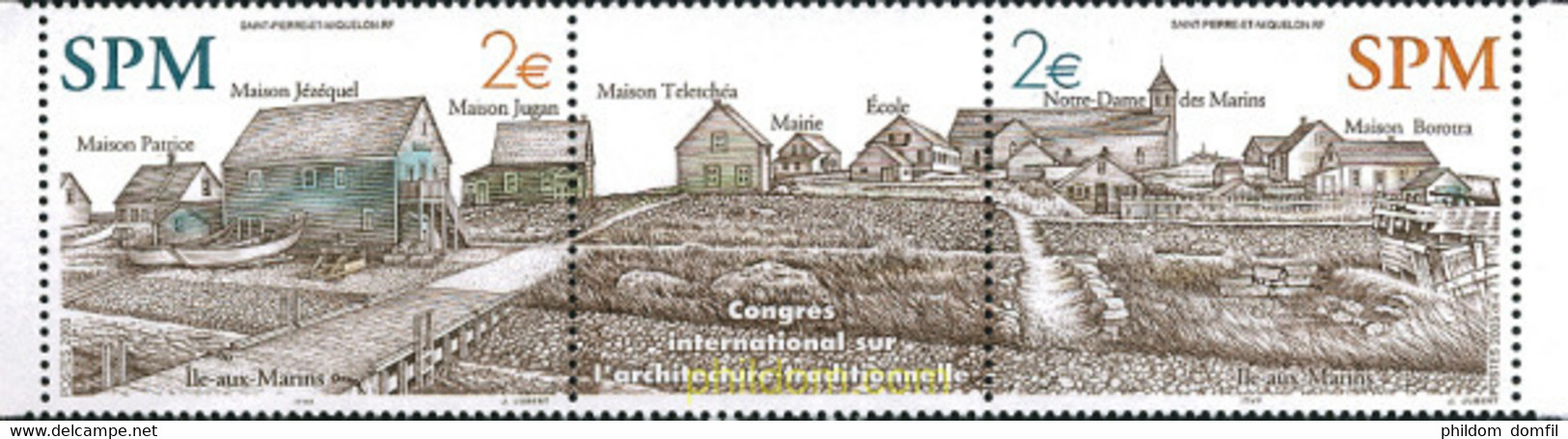 125180 MNH SAN PEDRO Y MIQUELON 2003 CONGRESO INTERNACIONAL DE ARQUITECTURA TRADICIONAL - Oblitérés