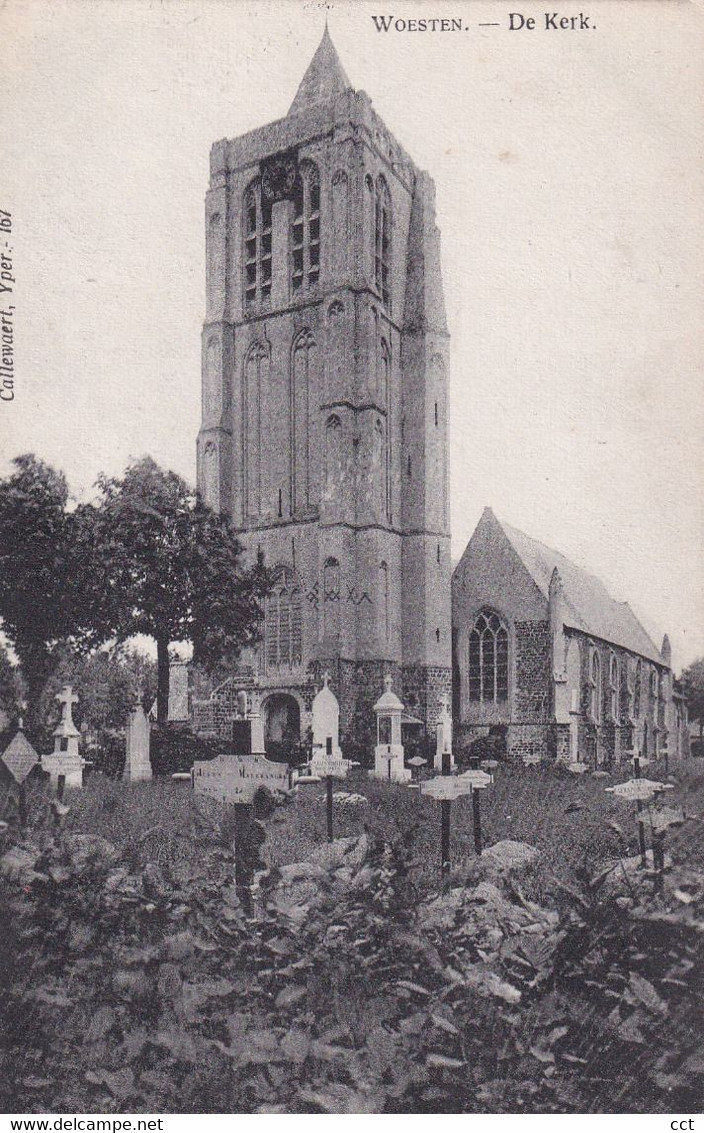 Woesten  Vleteren   De Kerk   Edit Callewaert Yper N° 167 - Vleteren