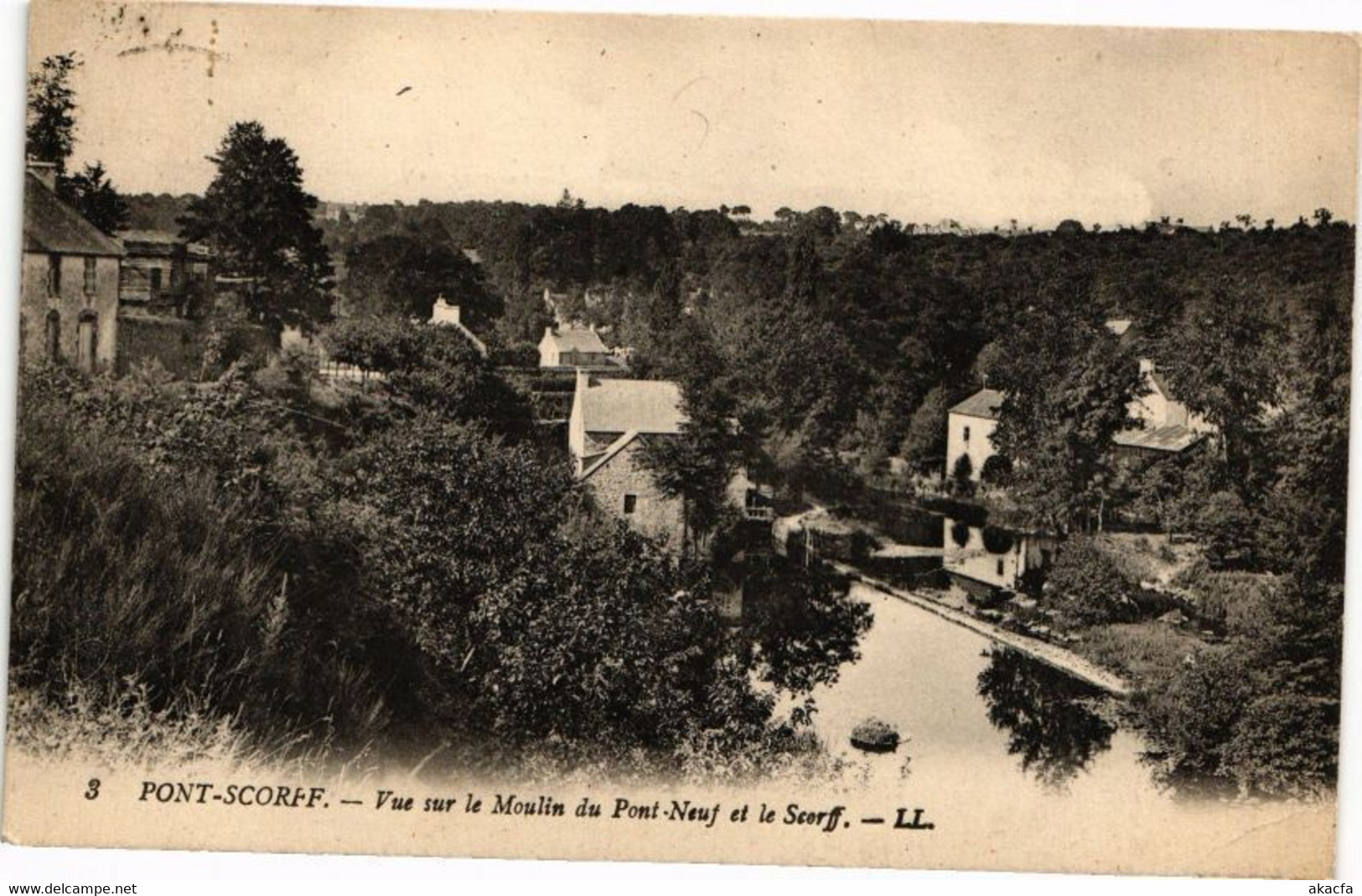 CPA PONT-SCORFF - Vue Sur Le Moulin Du Pont - Neuf Et Le Scorff (209859) - Pont Scorff