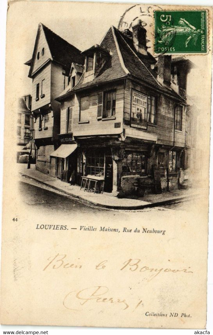 CPA LOUVIERS - Vieilles Maisons Rue Du NEUBOURG (181970) - Le Neubourg