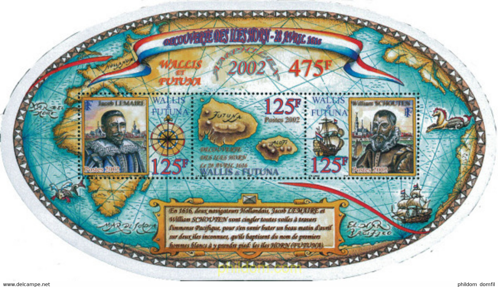 126238 MNH WALLIS Y FUTUNA 2002 DESCUBRIMIENTO DE LAS ISLAS HORN - Used Stamps