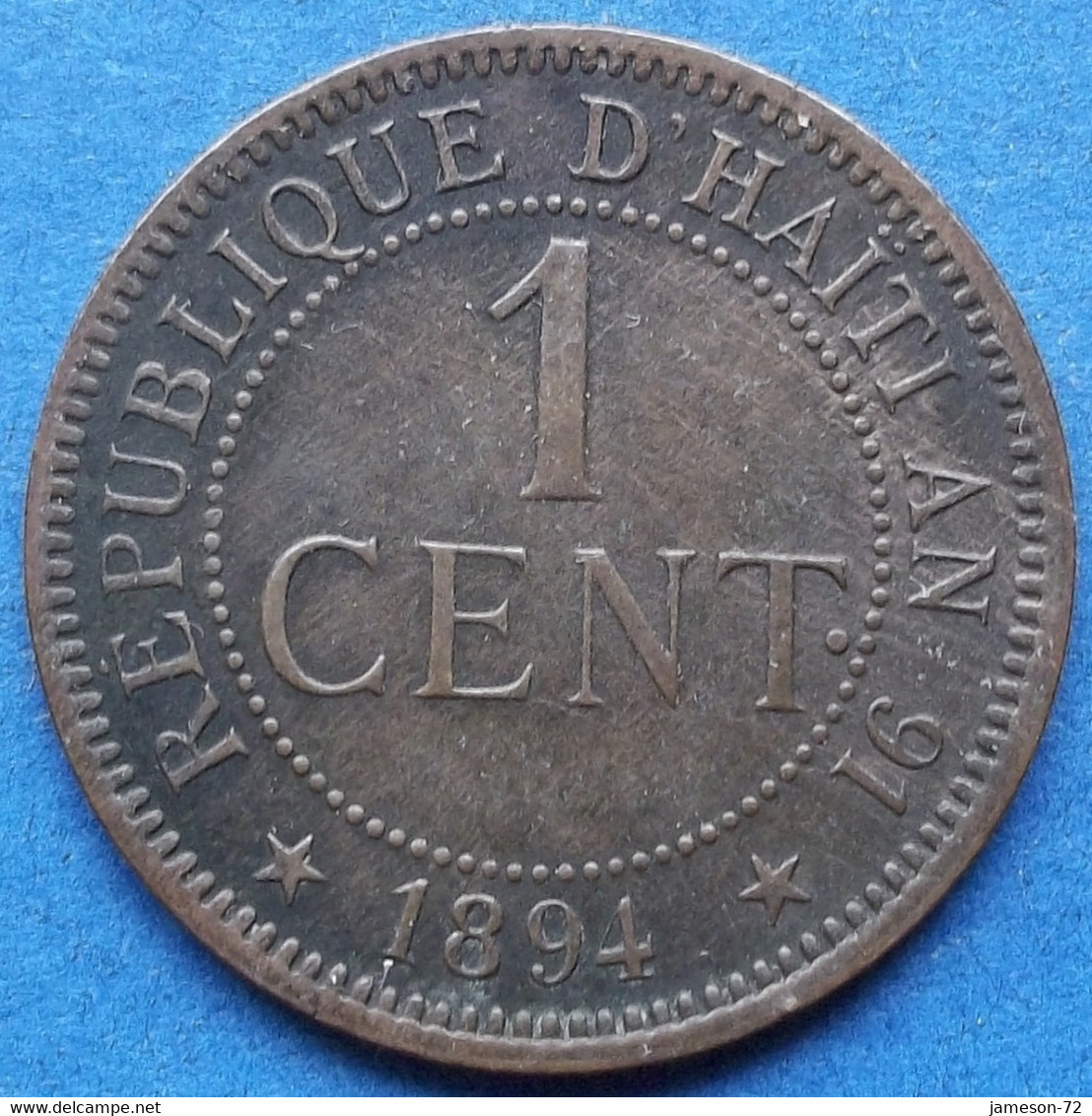 HAITI - 1 Centime 1894 A KM# 48 Republic (1863) - Edelweiss Coins - Haití