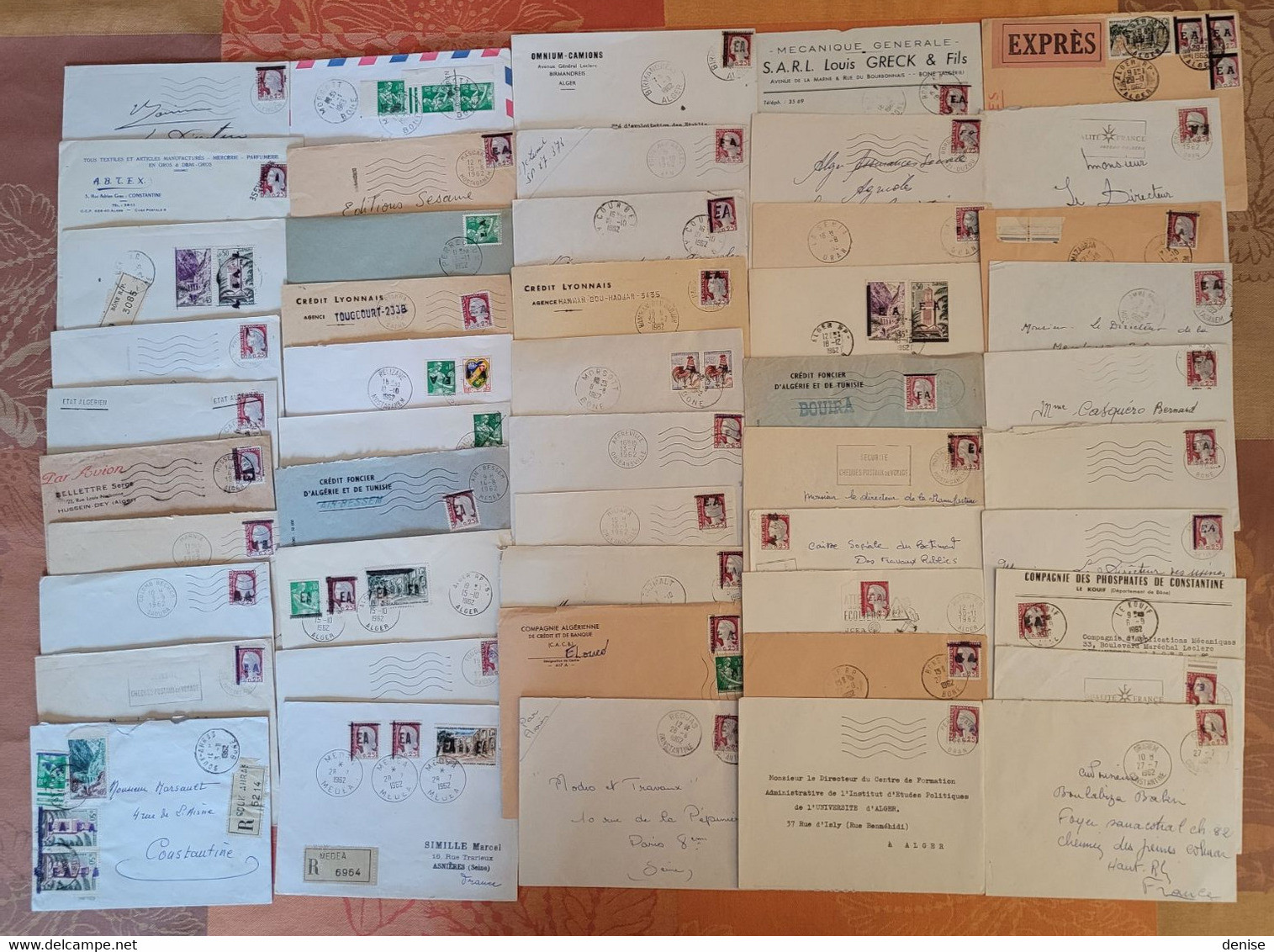 Algerie - SURCHARGES EA - Lot De 50 Plis - DEPART 1 EURO - Collections, Lots & Series