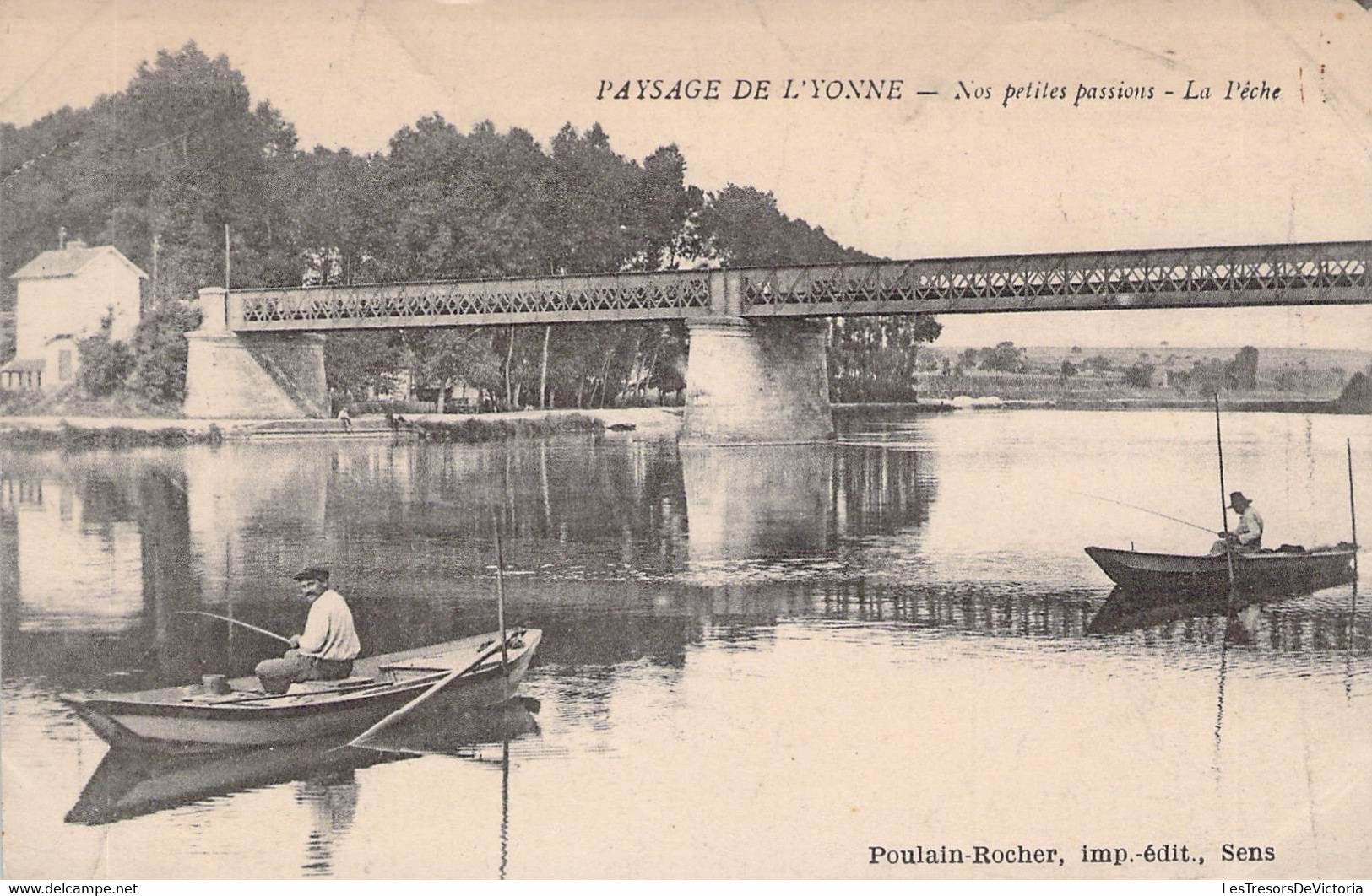 CPA FRANCE - 89 - PECHE - Paysage De L'Yonne - Nos Petites Passions - Poulain Rocher - Angelsport