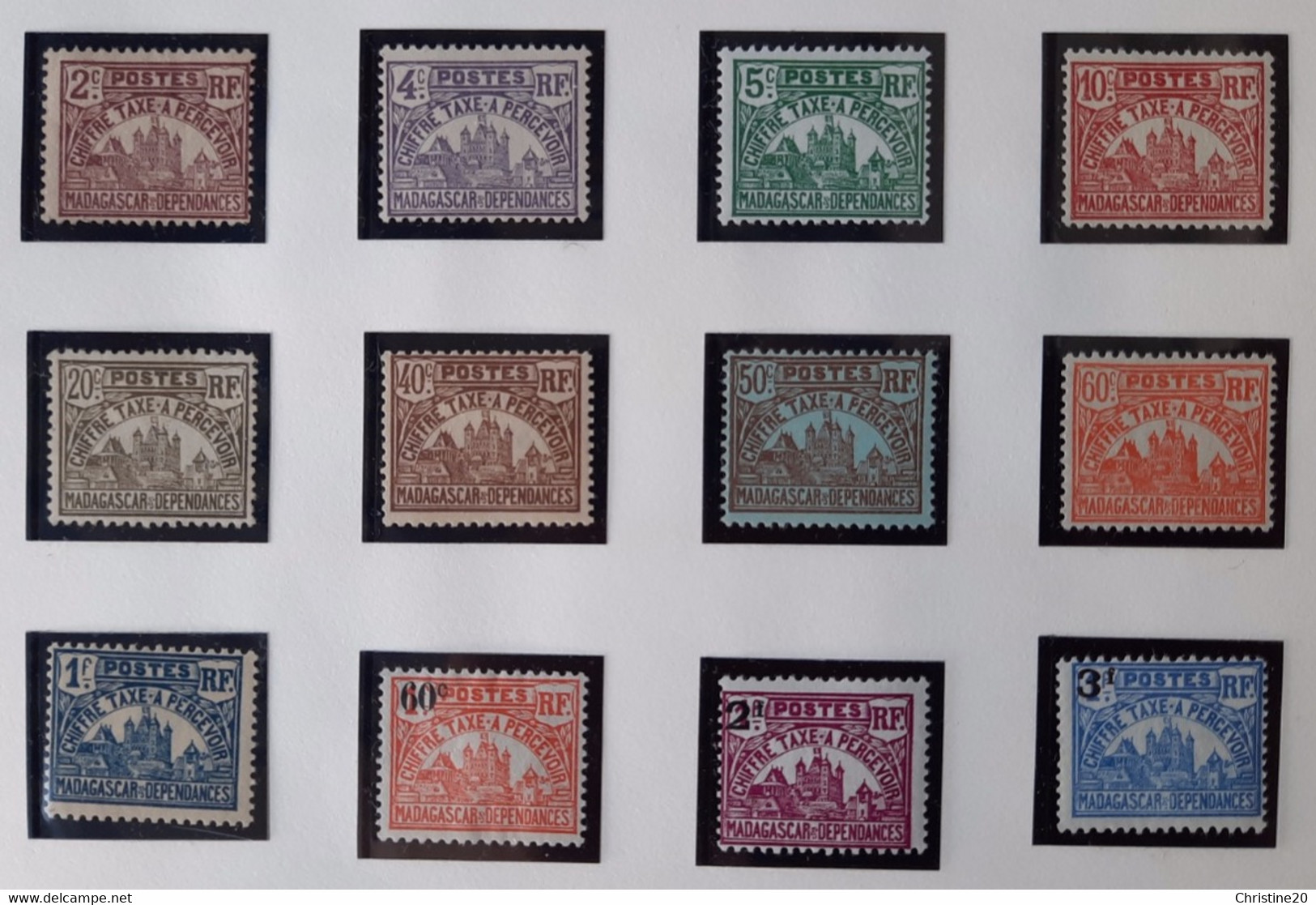 Madagascar 1908/24 Taxe 8/19 *TB Cote 12,25€ - Postage Due