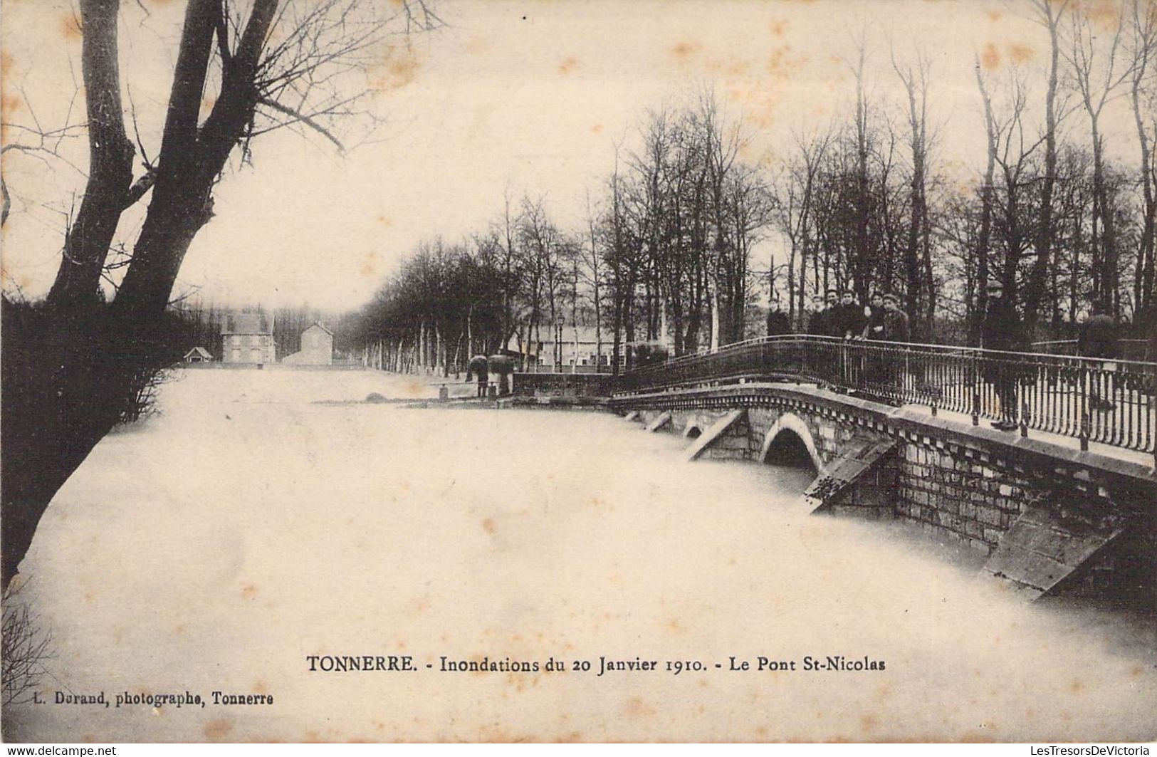 CPA FRANCE - 89 - Tonnerre - Innondations Du 20 Janvier 1910 - Le Pont St Nicolas - Tonnerre