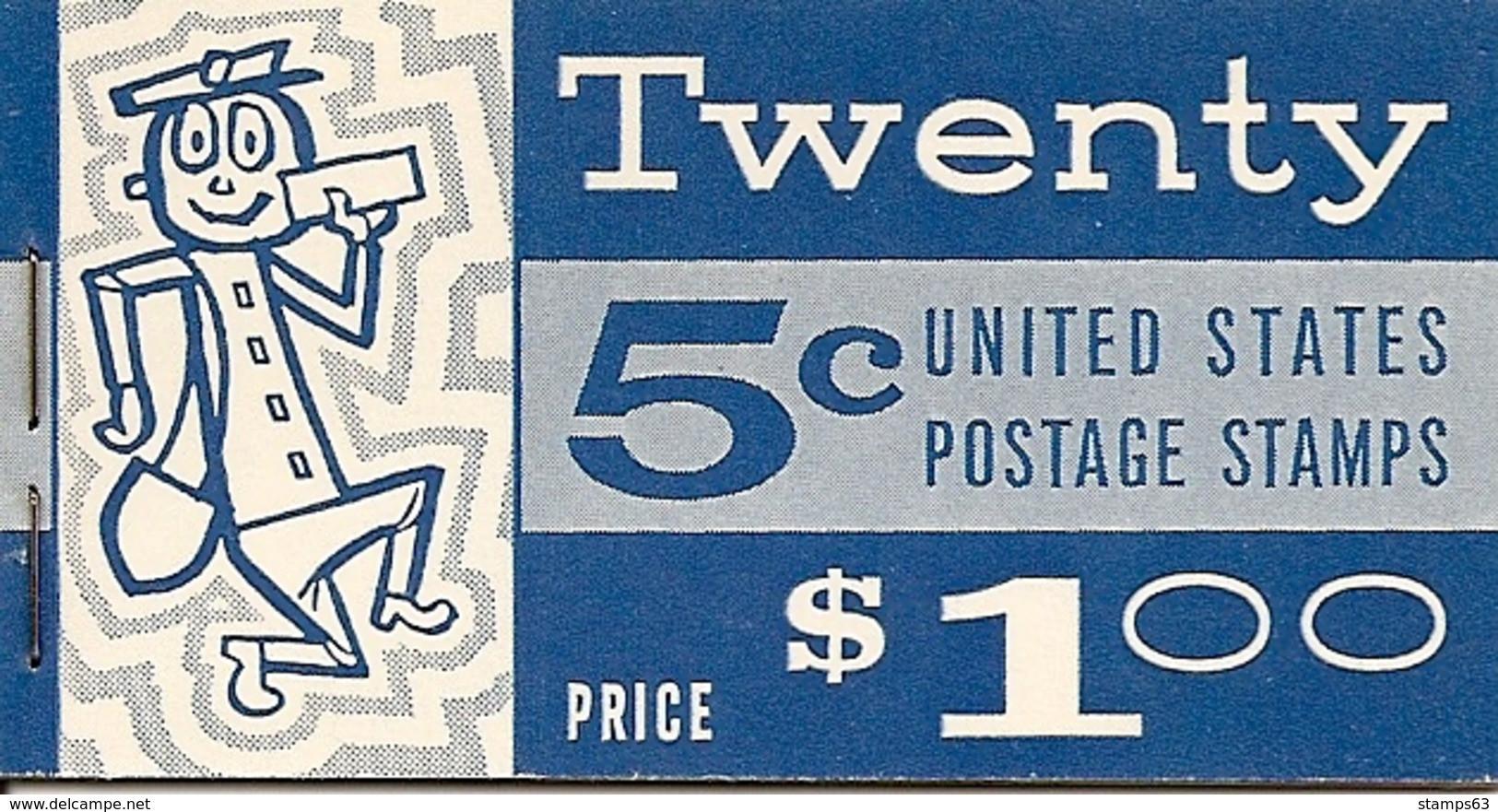 UNITED STATES (USA), 1964, Booklet 115, $1,  Michel 68y - 1941-80