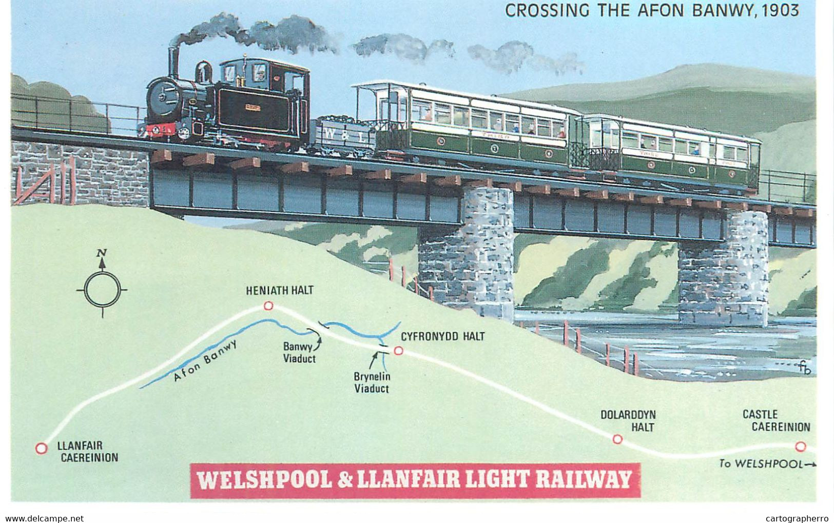 Dalkeith Publishing Railway Related Classic Poster Postcard Welshpool Llanfair Light Railway - Matériel