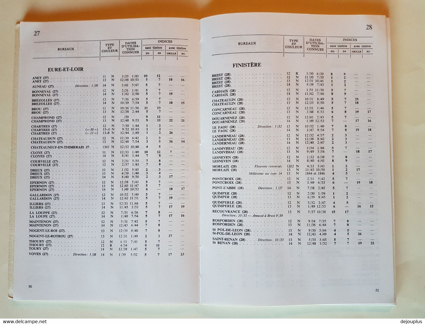 CATALOGUE  DES  CACHETS  A  DATE  DE  FRANCE  AUX  TYPES  11 / 12 / 13 / 14   1829  A  1862  J;CHEVALIER - Handbooks