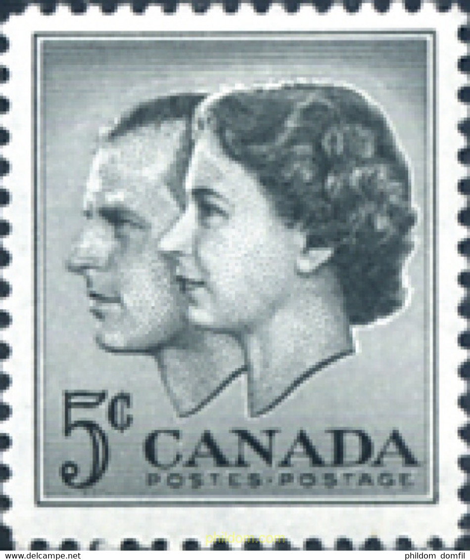 129745 MNH CANADA 1957 VISITA REAL - 1952-1960