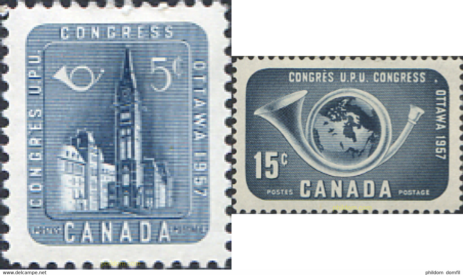 252038 HINGED CANADA 1957 CONGRESO DE LA UPU, EN OTTAWA - 1952-1960