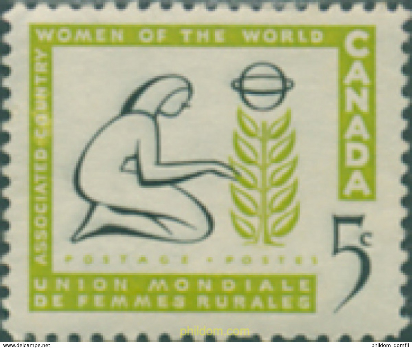 299427 HINGED CANADA 1959 UNION MUNDIAL DE LAS MUJERES DEL CAMPO - 1952-1960