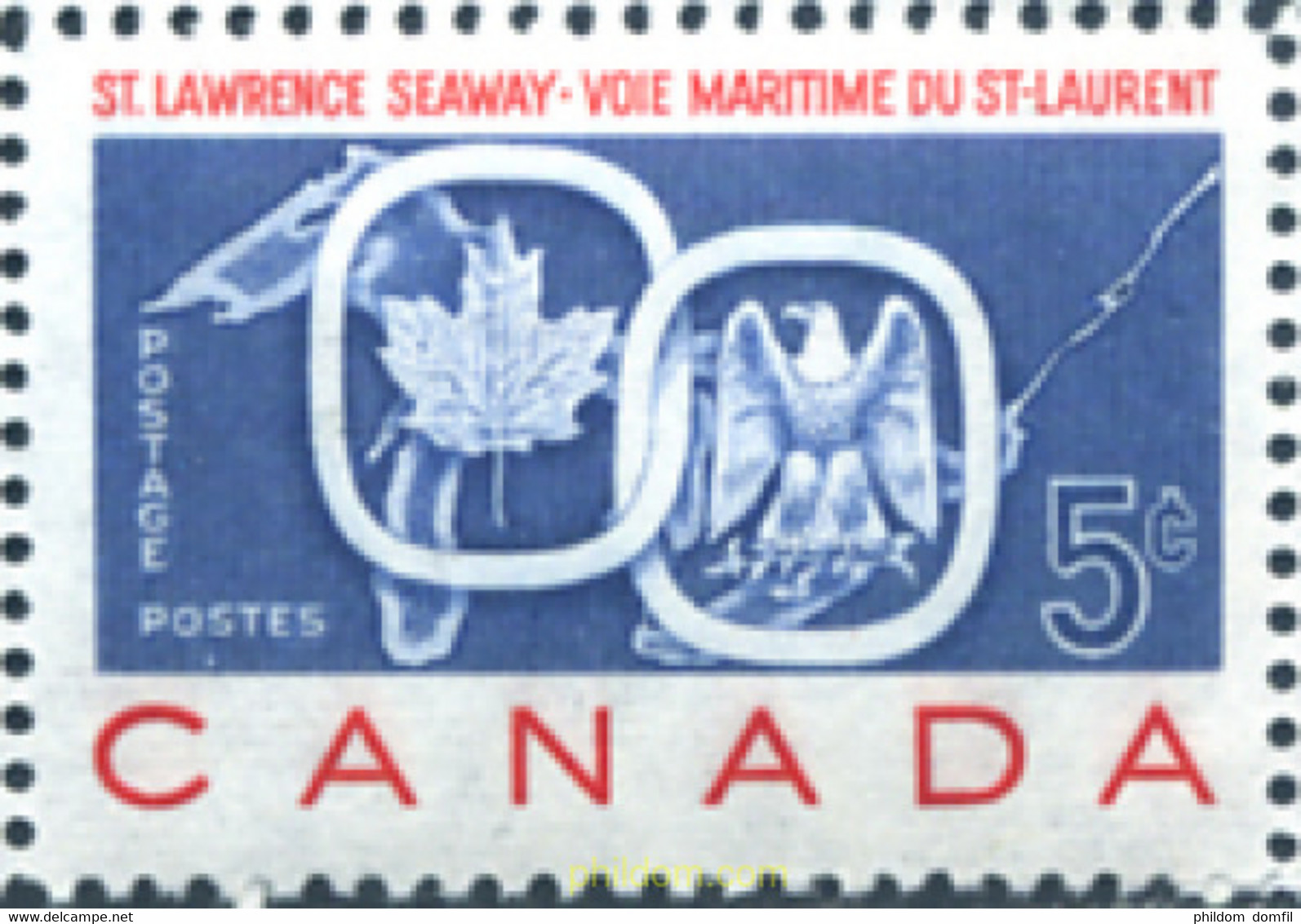 249072 HINGED CANADA 1959 INAGURACION DEL LA RUTA MARITIMA DE SAINT-LAURENT - 1952-1960