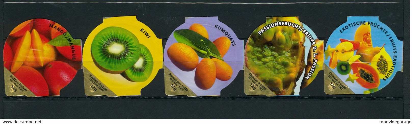 Lot De 20 Opercules De Crème à Café - Les Fruits à Voir - Milk Tops (Milk Lids)