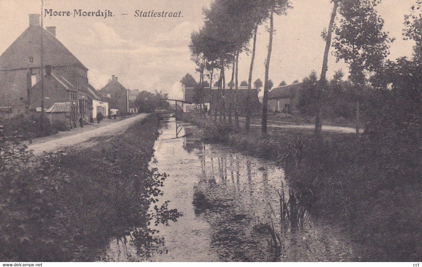 Moere-Moerdijk  Gistel    Statiestraat   + Stempel Politische Abteilung Bei Den Generalgouverneur In Belgien - Gistel