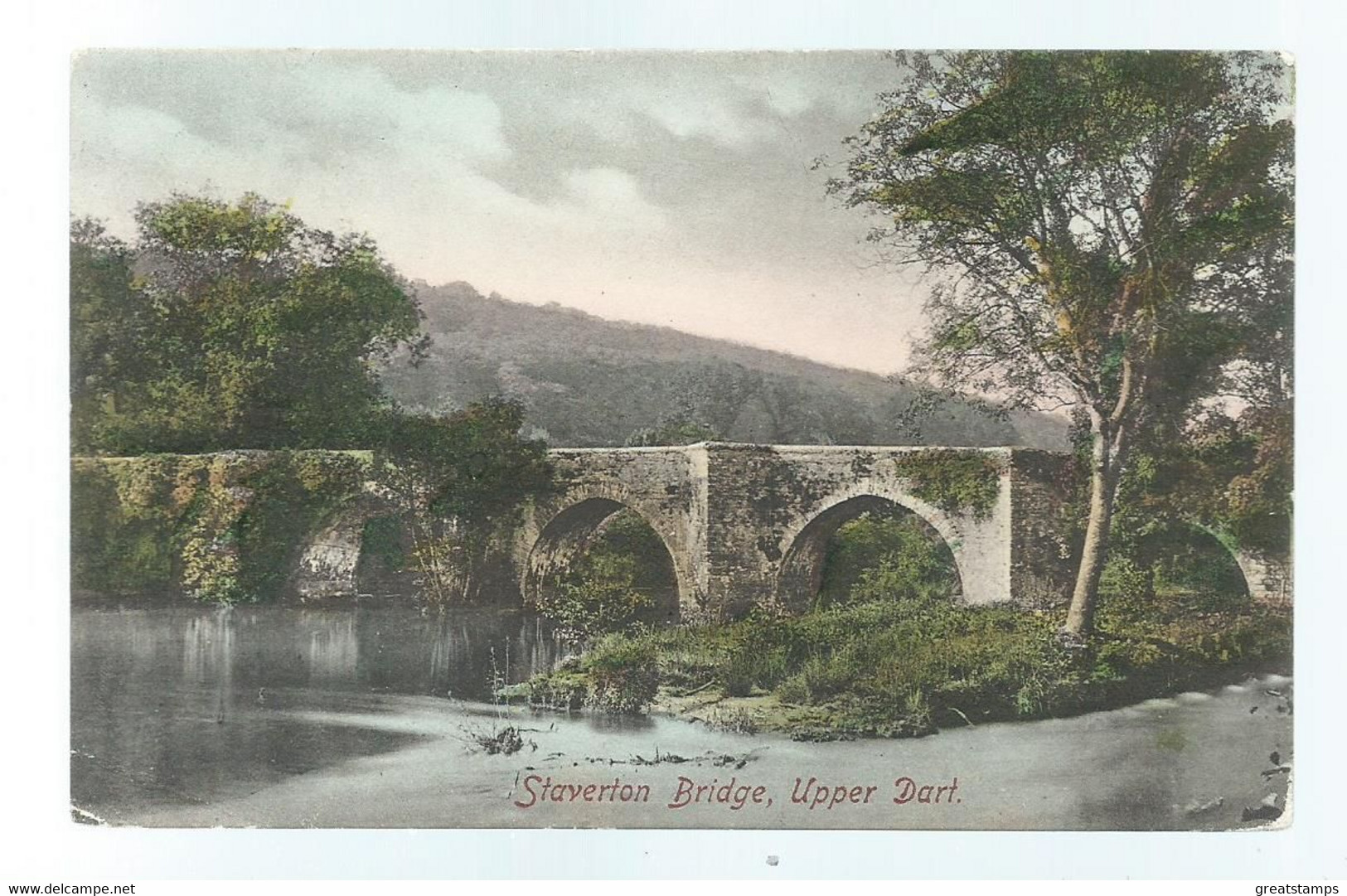 Devon Postcard Staverton Bridge Upper Dart. Frith's Posted 1909 - Lynmouth & Lynton
