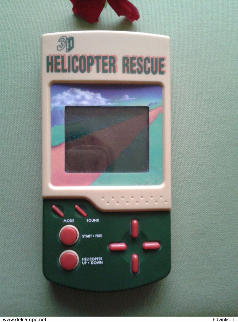 3D Helicopter Rescue 80's/90's Vintage LCD Game Working - Other & Unclassified