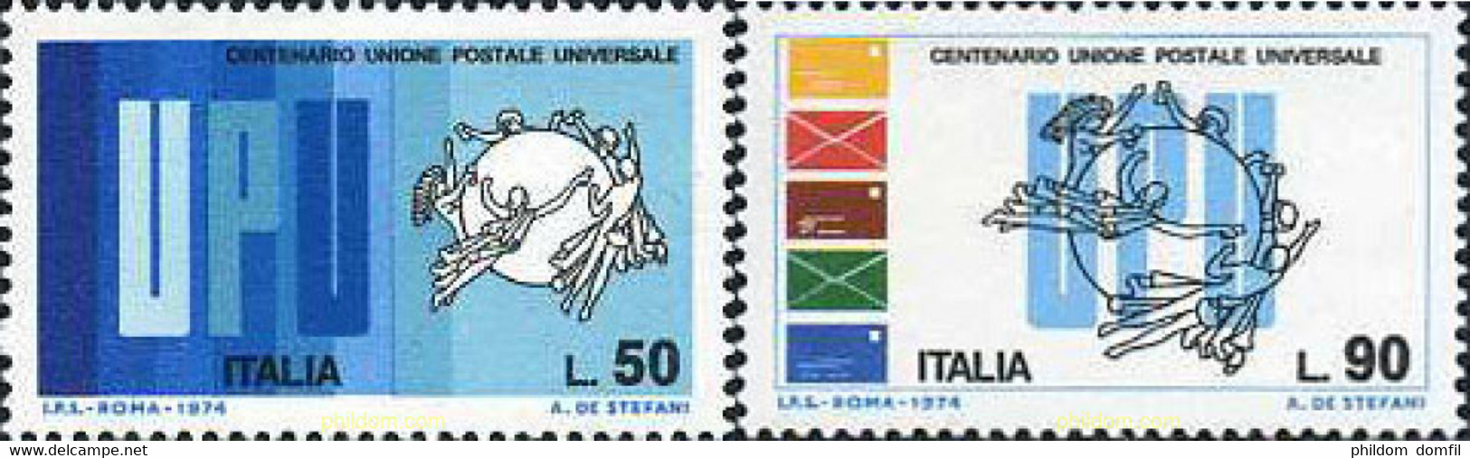 131183 MNH ITALIA 1974 CENTENARIO DE LA UNION POSTAL UNIVERSAL - Otros & Sin Clasificación