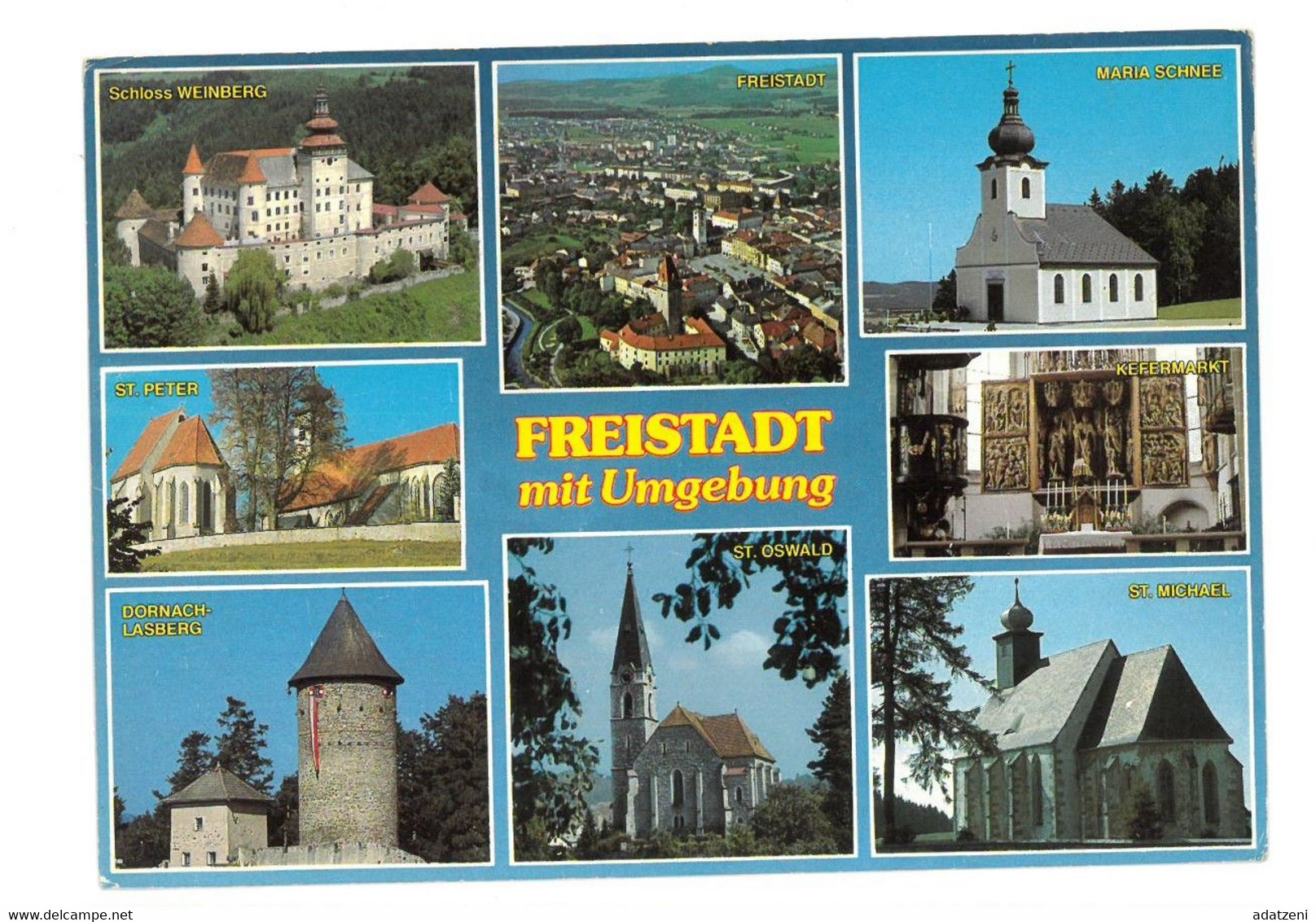 BR1430 Austria Freistadt Mit Umgebung Viaggiata 1989 Verso Napoli - Freistadt
