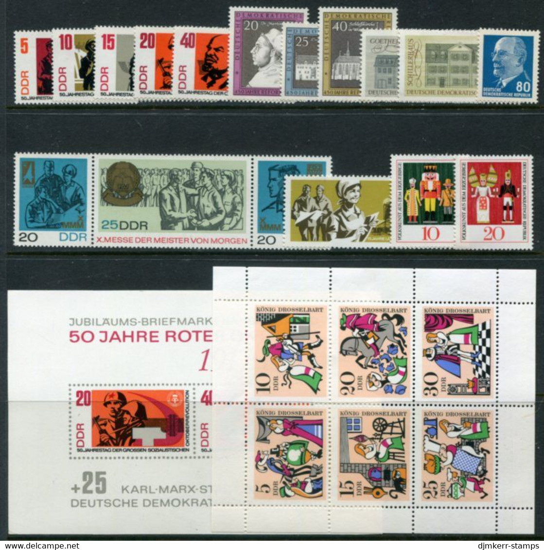 DDR / E. GERMANY 1967 Complete Issues MNH / **.  Michel 1245-1334 - Unused Stamps