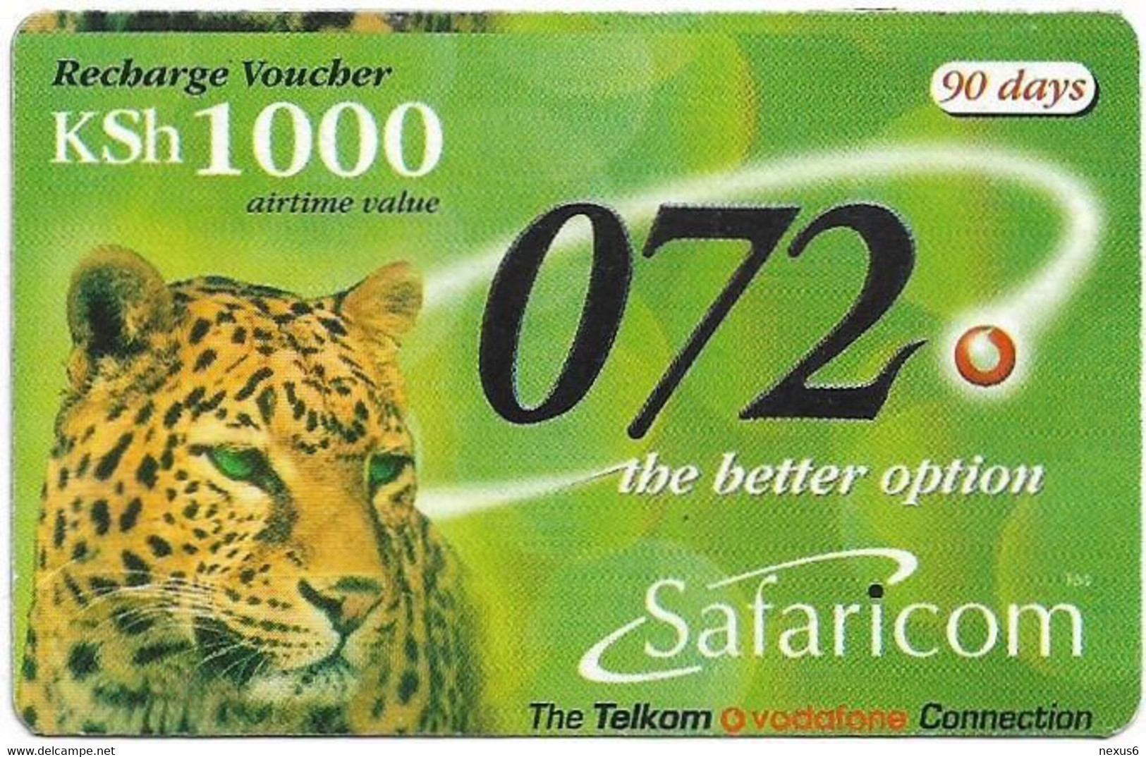 Kenya - Safaricom - Leopard 072, Exp. 31.01.2003, GSM Refill 1.000KShs, Used - Kenya