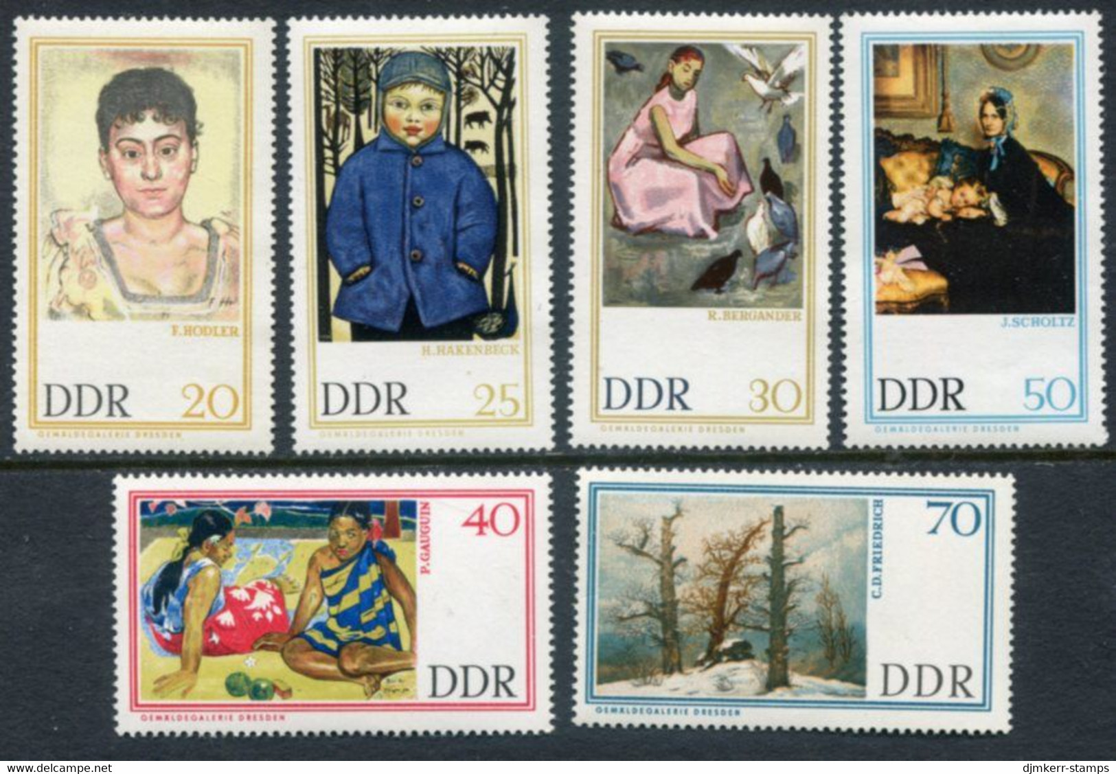 DDR / E. GERMANY 1967 Dresden Gallery Paintings MNH / **.  Michel 1262-67 - Neufs