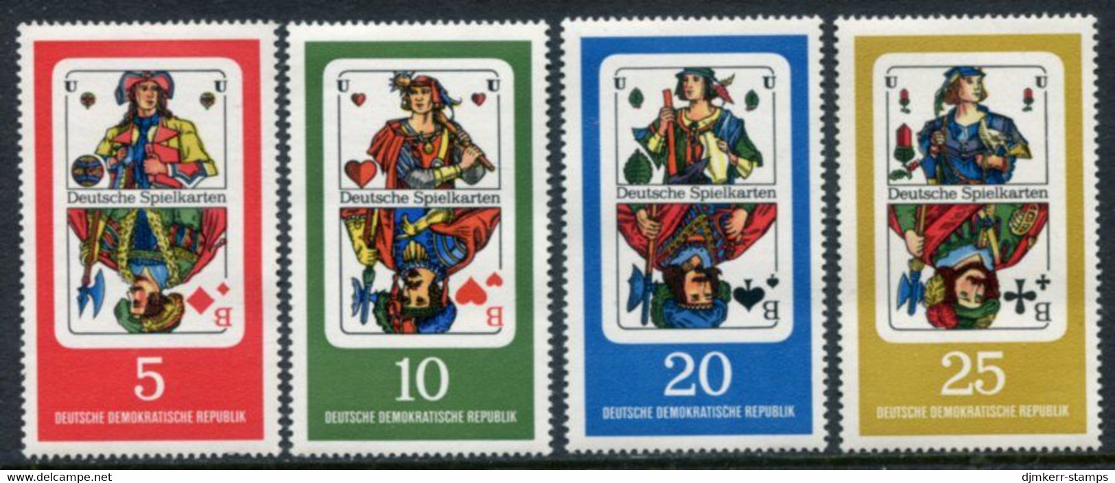 DDR / E. GERMANY 1967 Playing Cards MNH / **.  Michel 1298-1301 - Ungebraucht