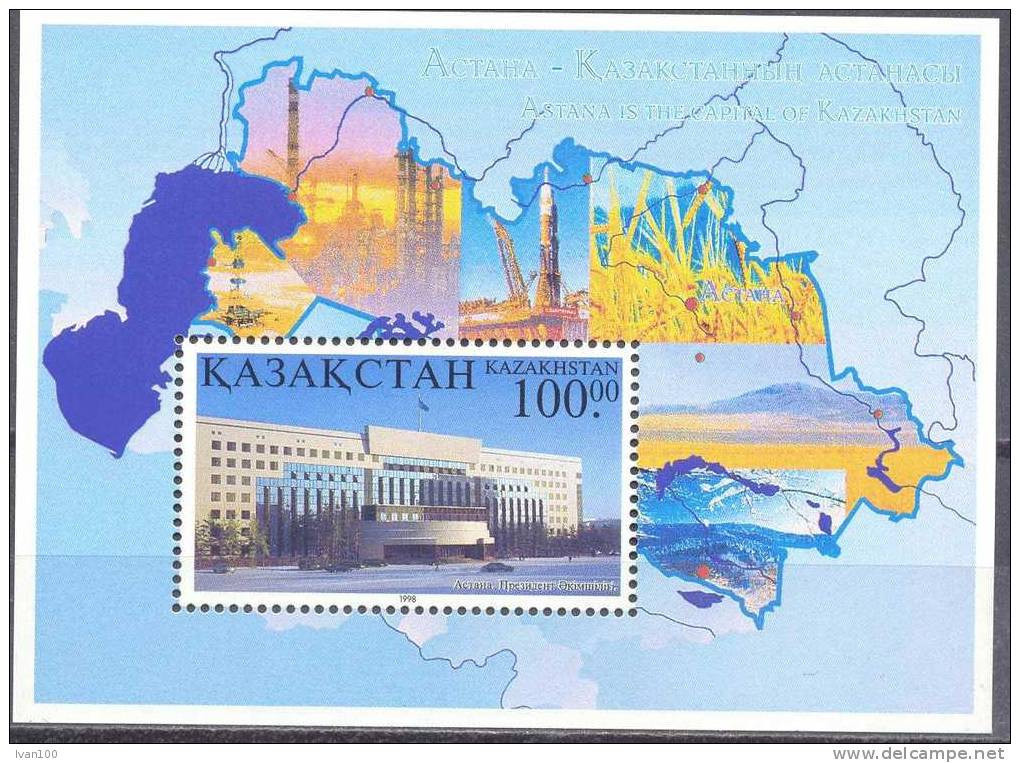 1998. Kazakhstan, Astana, New Capital, S/s, Mint/** - Kazakhstan