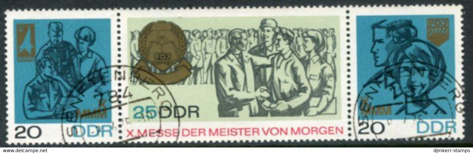 DDR / E. GERMANY 1967 Masters Of Tomorrow Strip Used.  Michel 1320-22 - Used Stamps