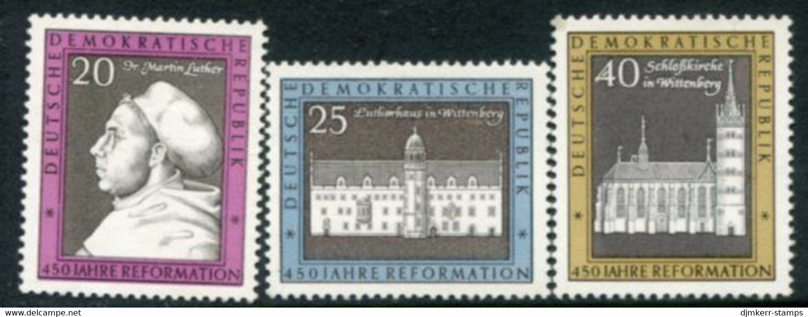 DDR / E. GERMANY 1967 450th Anniversary Of Reformation MNH / **.  Michel 1317-19 - Unused Stamps