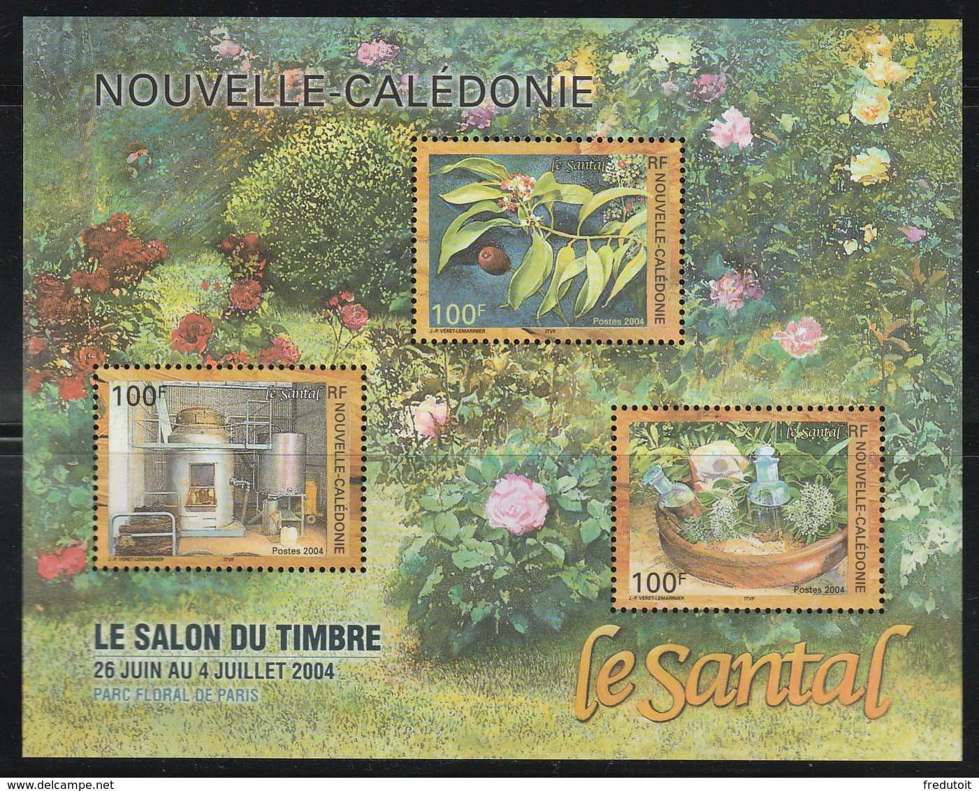 NOUVELLE CALEDONIE - BLOC N° 33 **  (2004) Arbre : Le Santal - Hojas Y Bloques