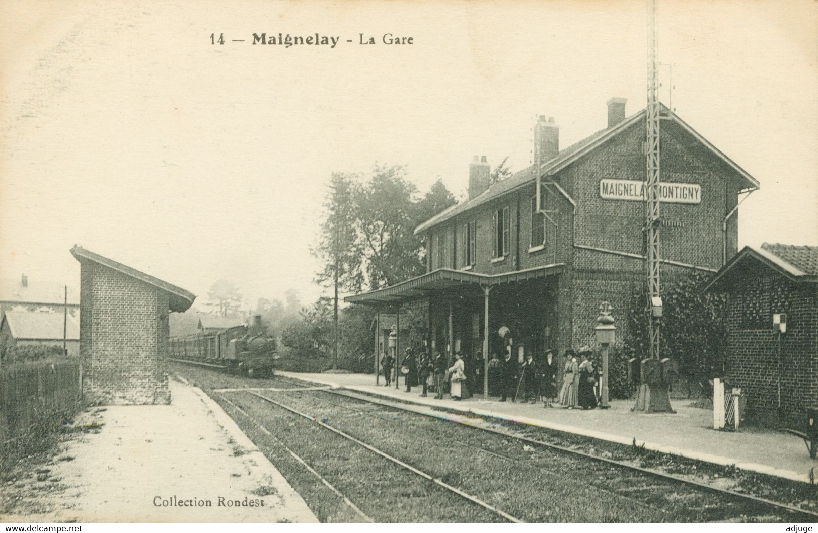 CPA 60 MAGNELAY - La Gare - Arrivée Du Train à Vapeur - Animation - Collect. Rondest N°14* TOP*****2 Scan - Maignelay Montigny