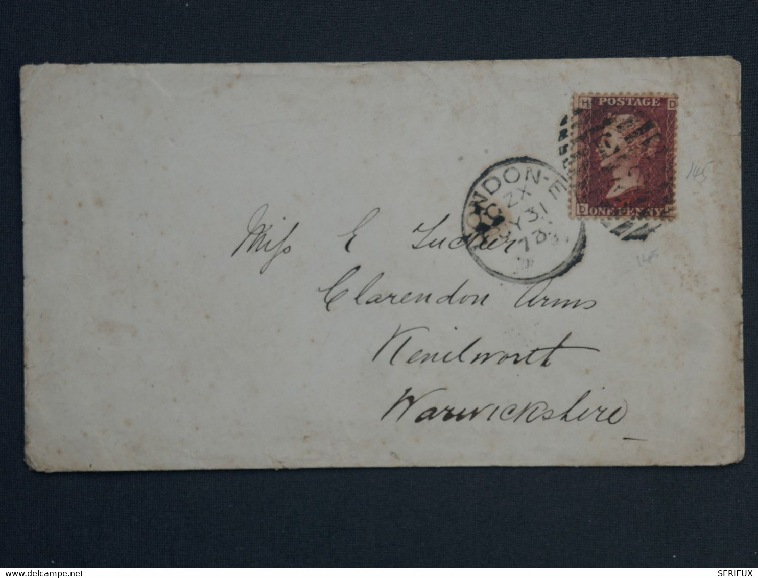 F31 GREAT BRITAIN BELLE LETTRE   1873 LONDON A MENILWORT ?  +ONE PENNY VICTORIA++  + AFFRANCH. PLAISANT - Cartas