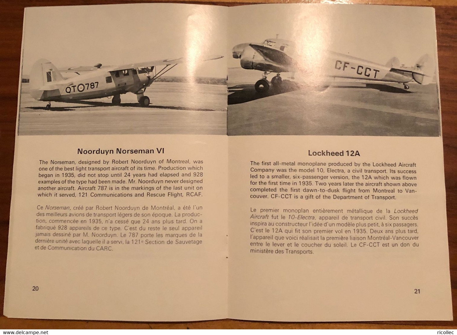 Booklet Canadian Aviation History 36 Pages Canada Airplane With Black And White Pictures - Kanada